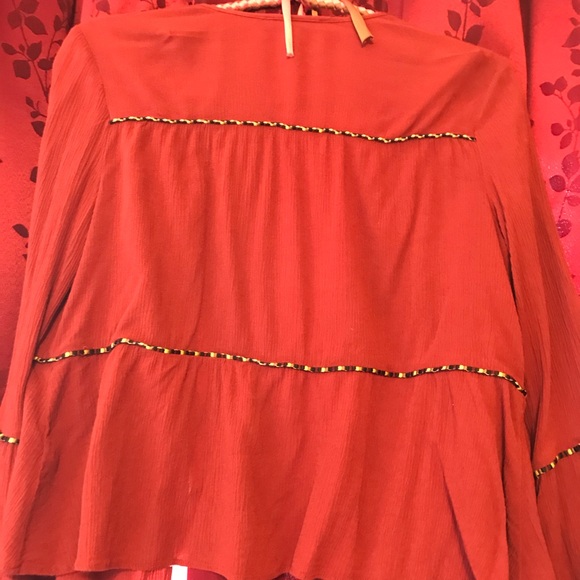 Red soft cardigan with tassels great condition - Picture 4 of 5